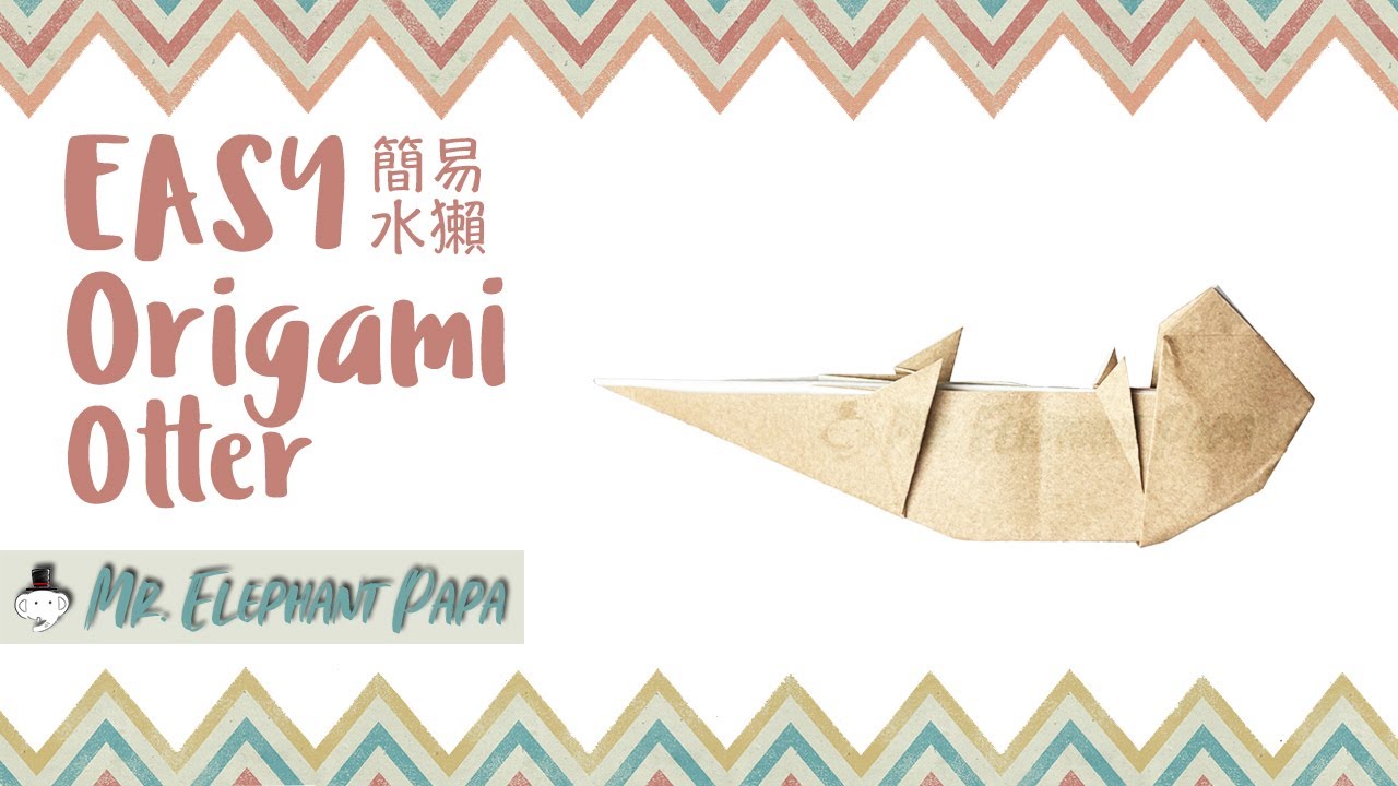 Origami Otter | 摺紙水獺 | カワウソを折り紙 | 수달아과 종이접기 | Easy 4K Tutorial | Mr. Elephant Papa
