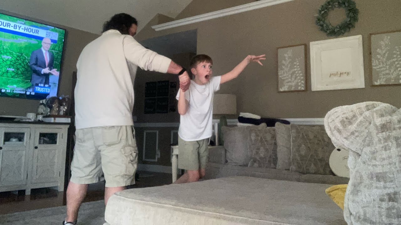 Wrestling my dad again, do you think I am better?