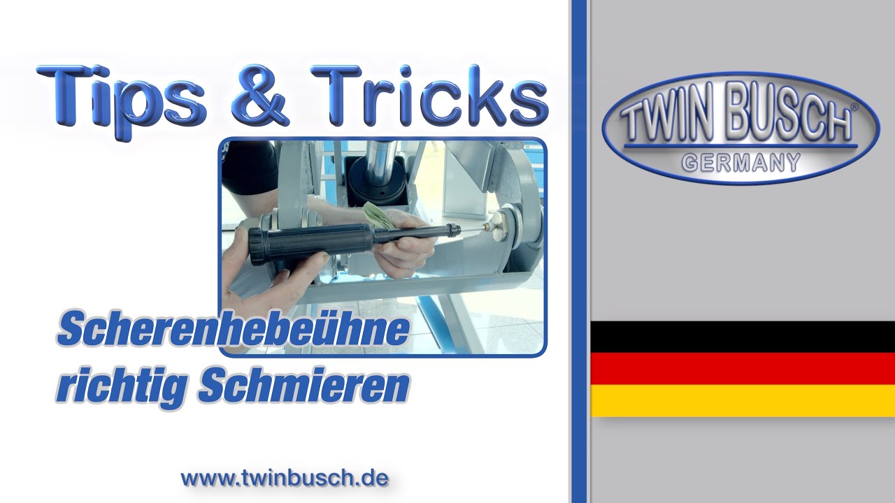 Schmieren einer Scherenhebebühne von TWIN BUSCH®