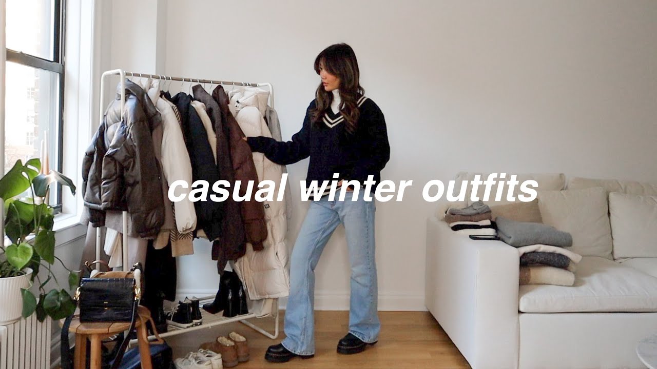 CASUAL WINTER OUTFITS🧸 | cozy winter lookbook