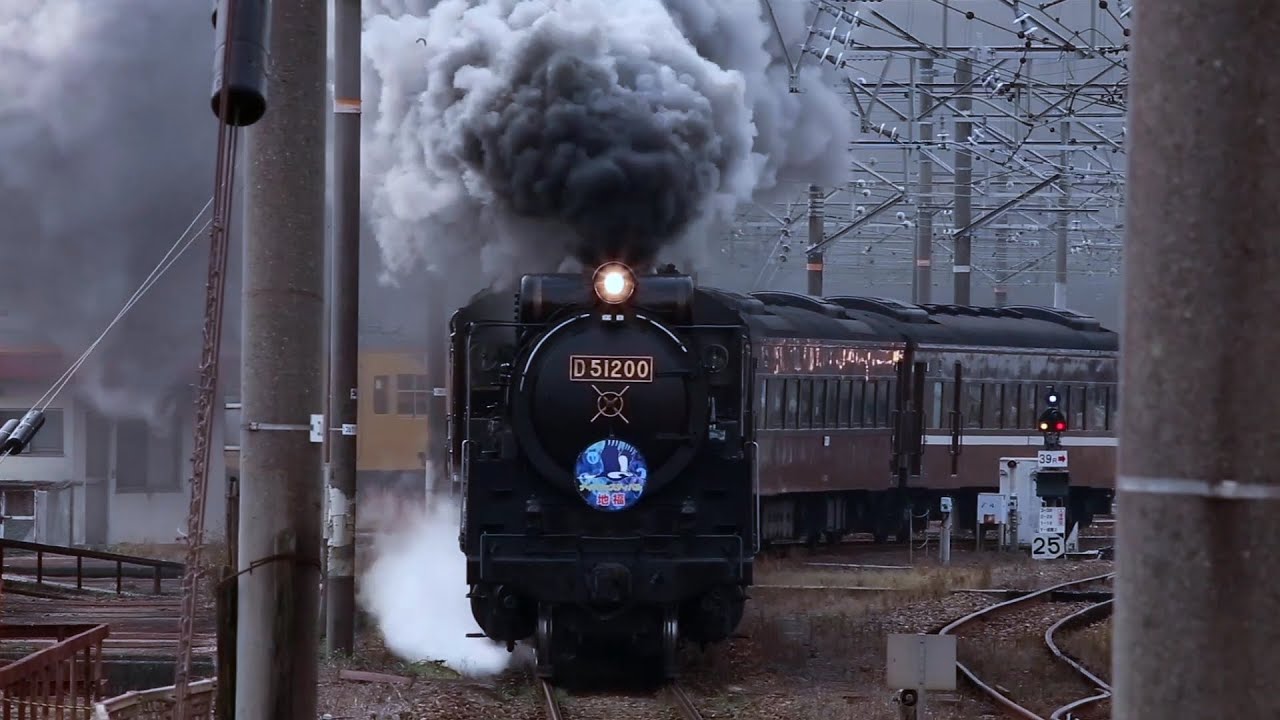 SLやまぐち 地福ナイトフェスティバル号(D51) 2019 新山口駅→周防下郷駅  - 昭和通り踏切前 -