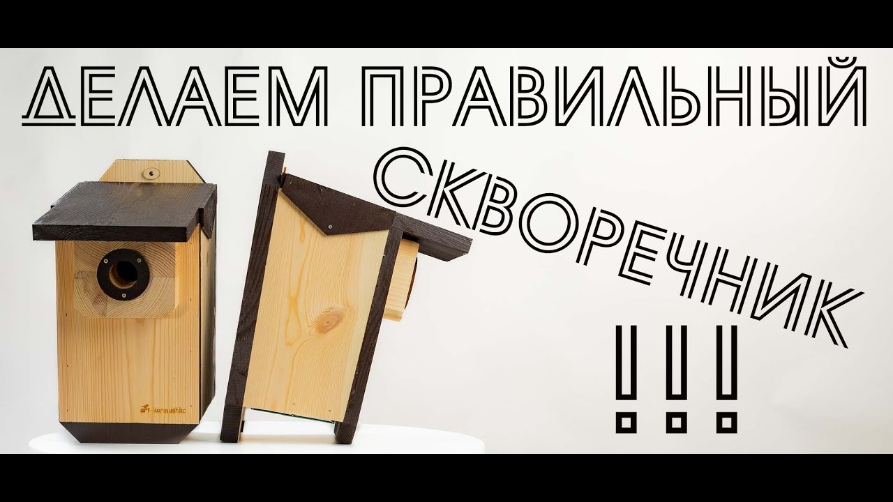 Делаем правильный скворечник! Особенности и отличия от других.  Синичники и скворечники для птиц.