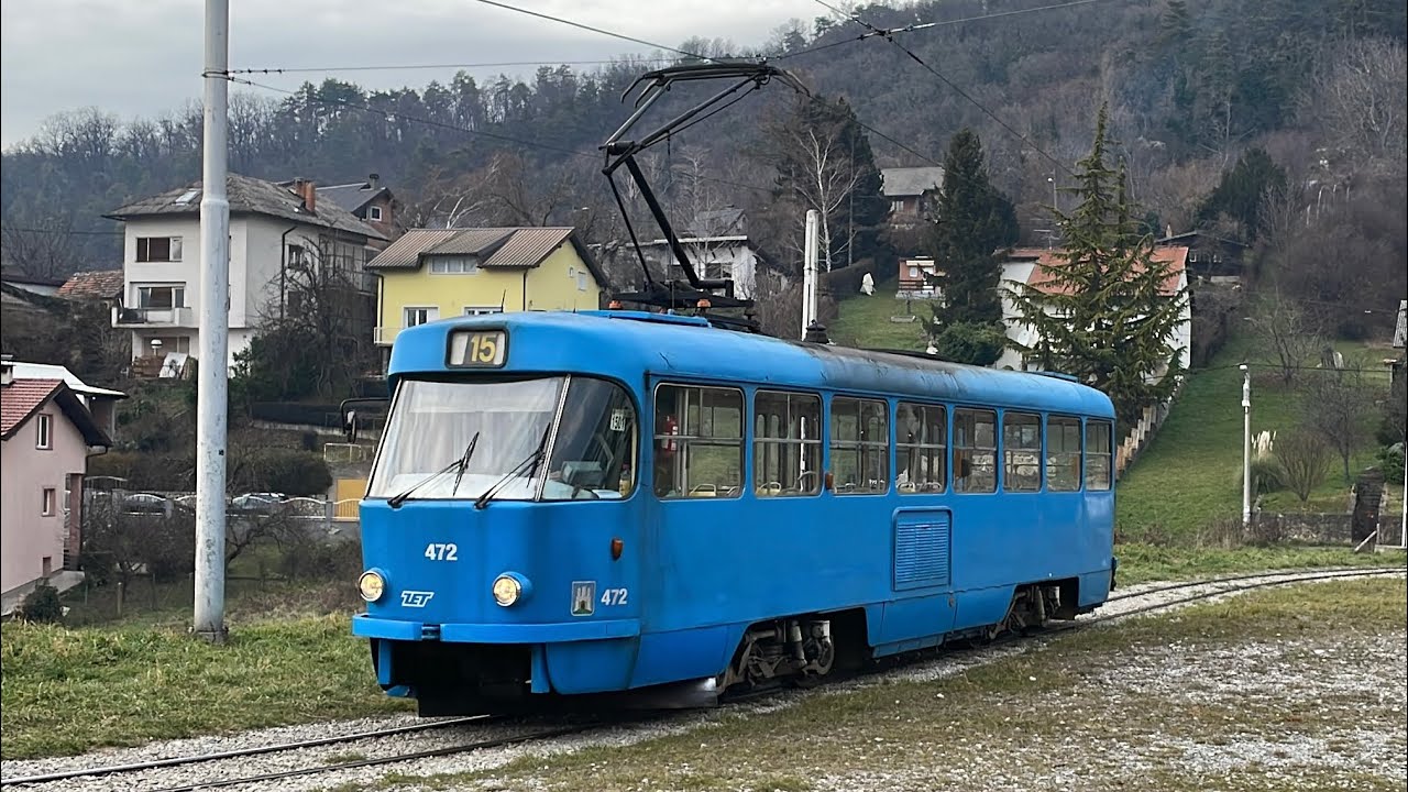 Tramvaji ZET ČKD Tatra T4YU + B4YU i KT4YU/YU-t po Zagrebu kroz Siječanj 2024.