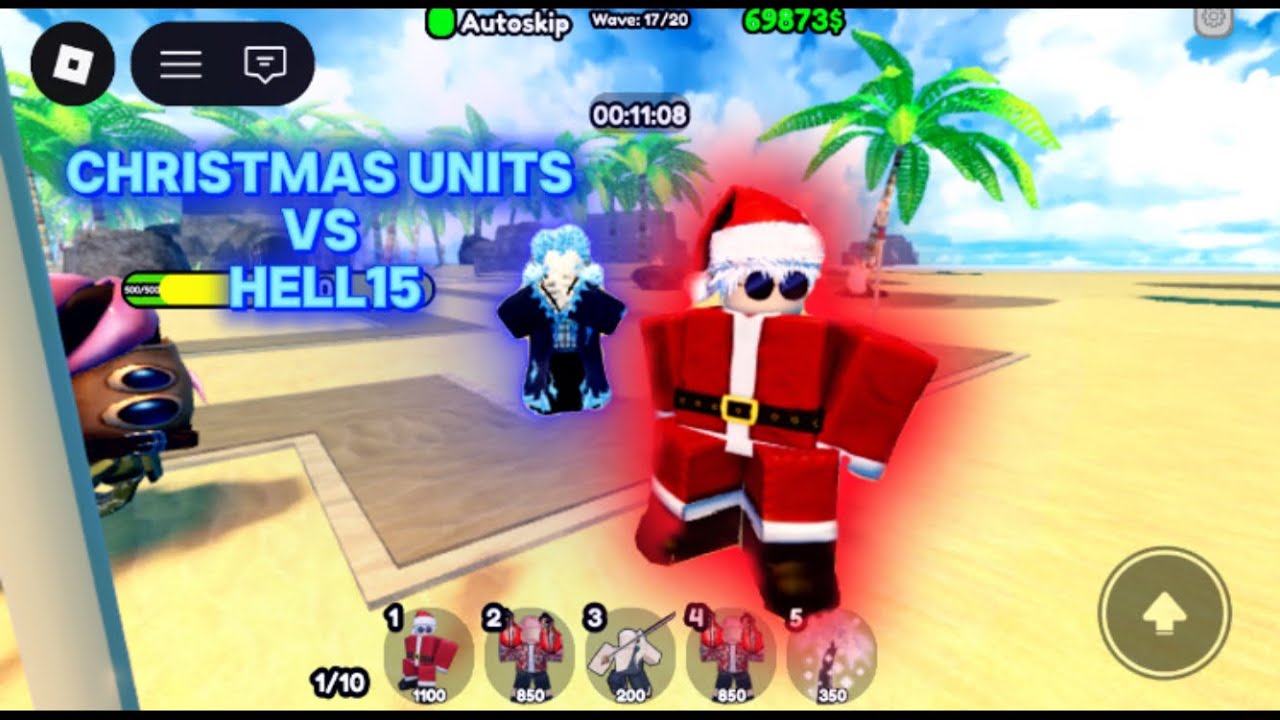 GIVEAWAY! Christmas units vs Hell15. #sorcerertowerdefense 