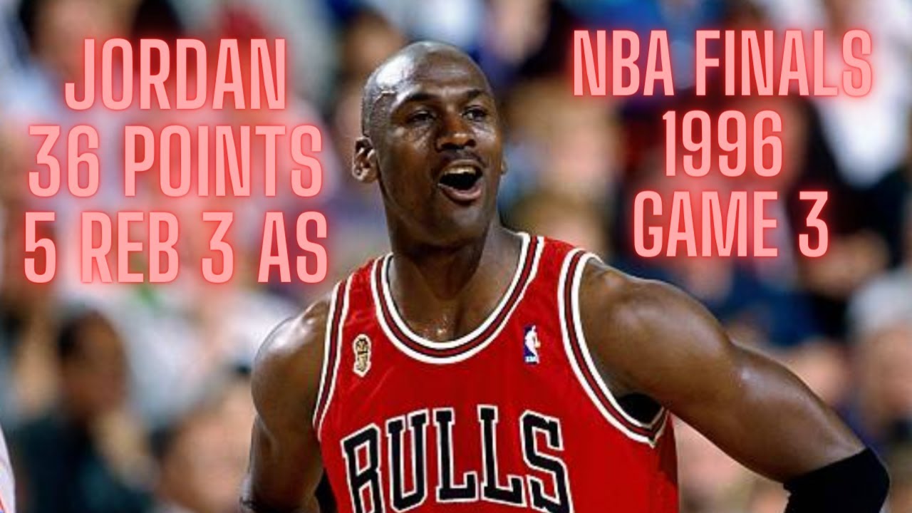 Michael Jordan Highlights 36 Points 3 REB 5 AST NBA Finals 1996 Game 3 Bulls vs Sonics