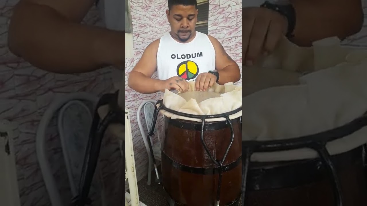 COMO TROCAR COURO DE ATABAQUE EM MENOS DE 10 MINUTOS .