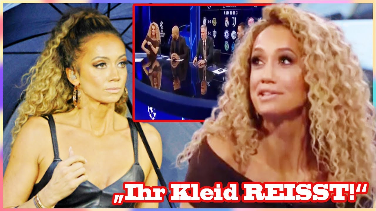&bdquo;Live-Panne im TV! Moderatorin Kate Scott rei&szlig;t ihr Kleid mitten in der Champions-League-Show 😳😂&ldquo;