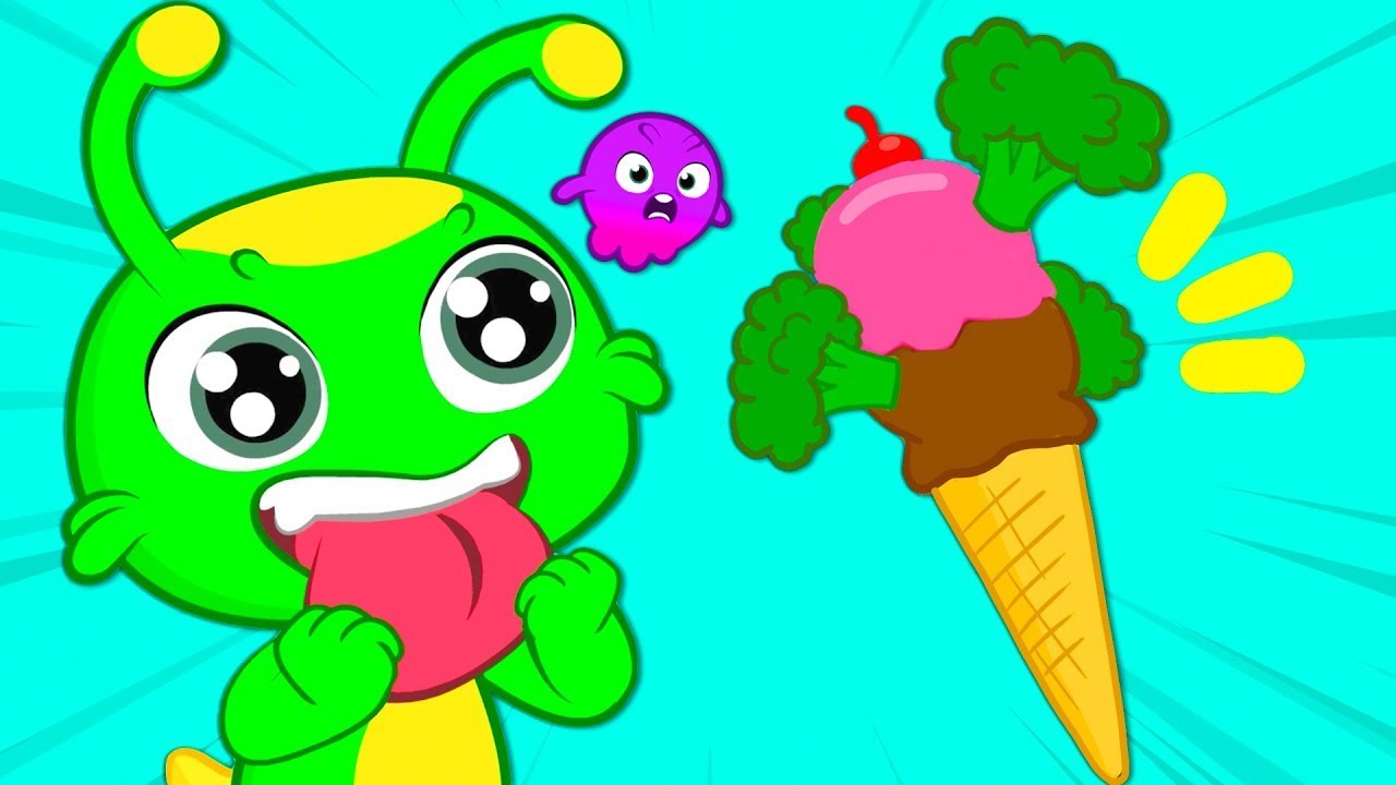 The Ice Cream Song - Do you like broccoli ice cream? | Songs for Kids | Groovy the Martian