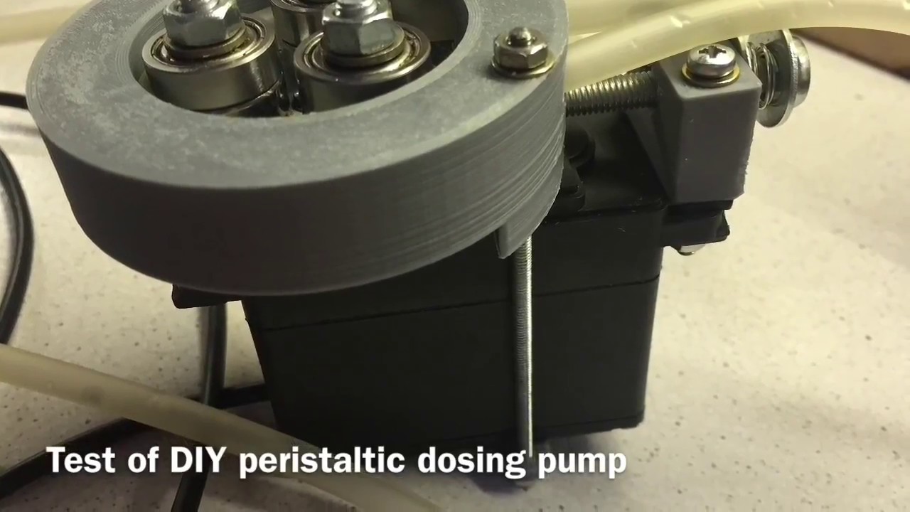 Test of DIY peristaltic dosing pump