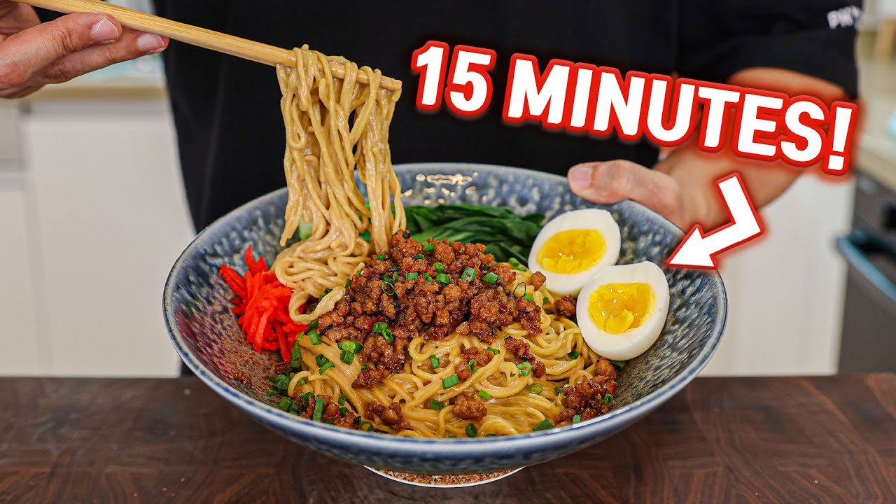 15 Minute Authentic RAMEN at Home! Soupless TANTANMEN (Shirunashi/Tsuyunashi Tantanmen)