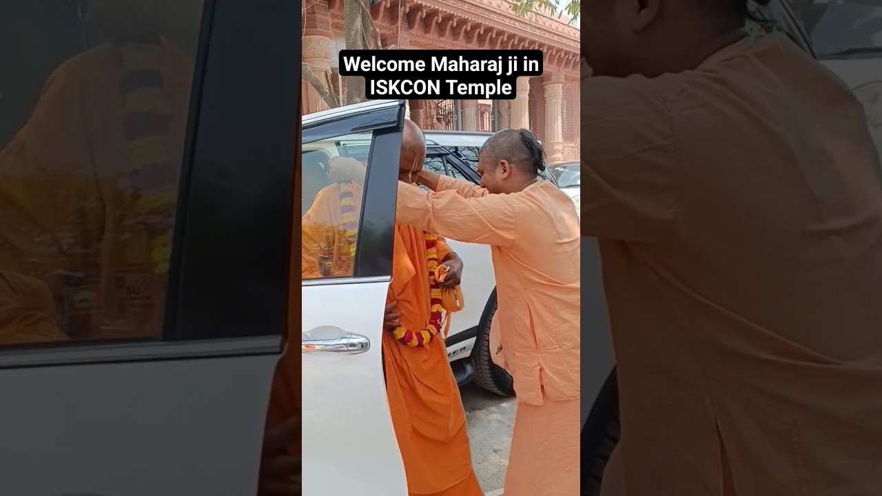 ❤️welcome in Iskcon Rohini temple maharaj ji.🙏🙌 