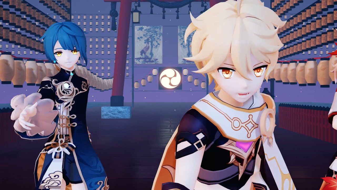 【MMD Genshin Impact】宵々古今【Kazuha Aether Scaramouch Xiao Xingqiu】
