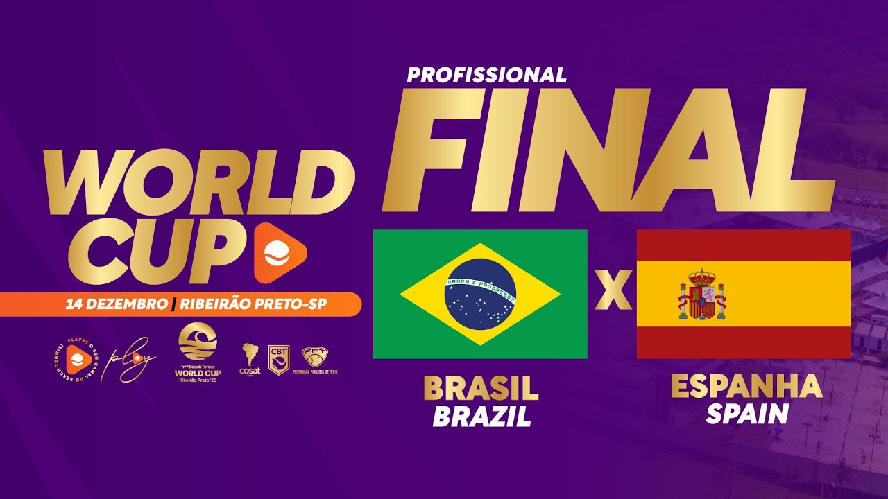 É HORA DE DECISÃO! FINAL: BRASIL X  ESPANHA- COPA DO MUNDO DE BEACH TENNIS 2025