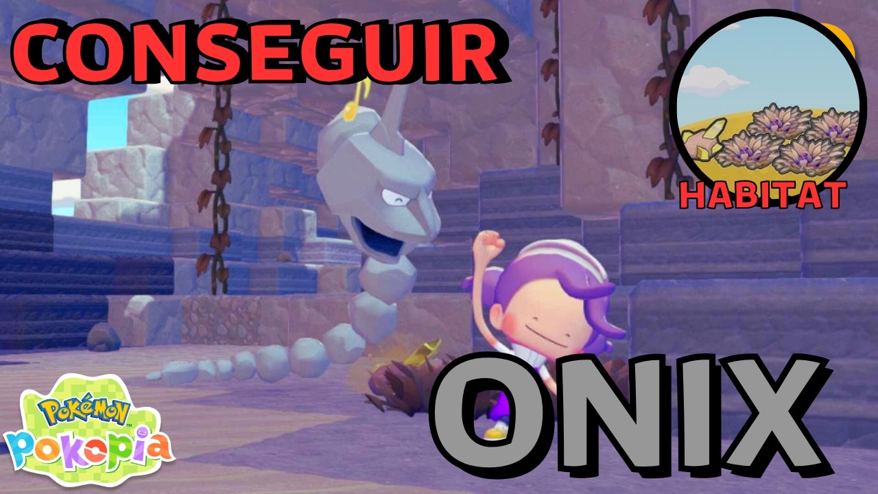 HOW TO BUILD A HABITAT FOR ONIX AND RELEASE IT IN POKEMON POKOPIA | CobayasGamer