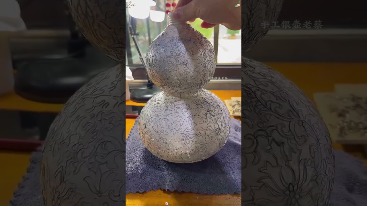 The intangible cultural heritage of cloisonne enamel technique the silver gourd with