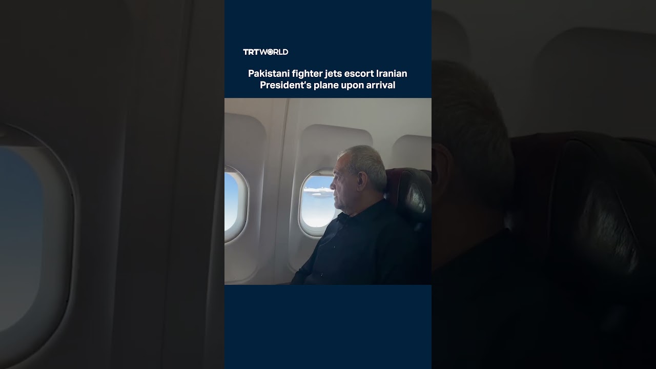 Pakistani fighter jets escort Iranian President&rsquo;s plane upon arrival