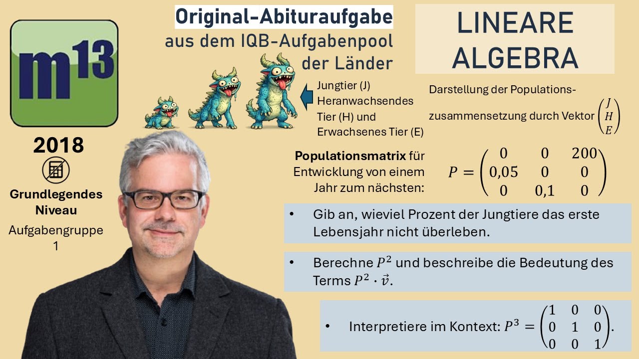Abitur-Aufgabe: 2018 - LINEARE ALGEBRA - OHimi - grundlegendes Niveau - Aufgabengruppe 1