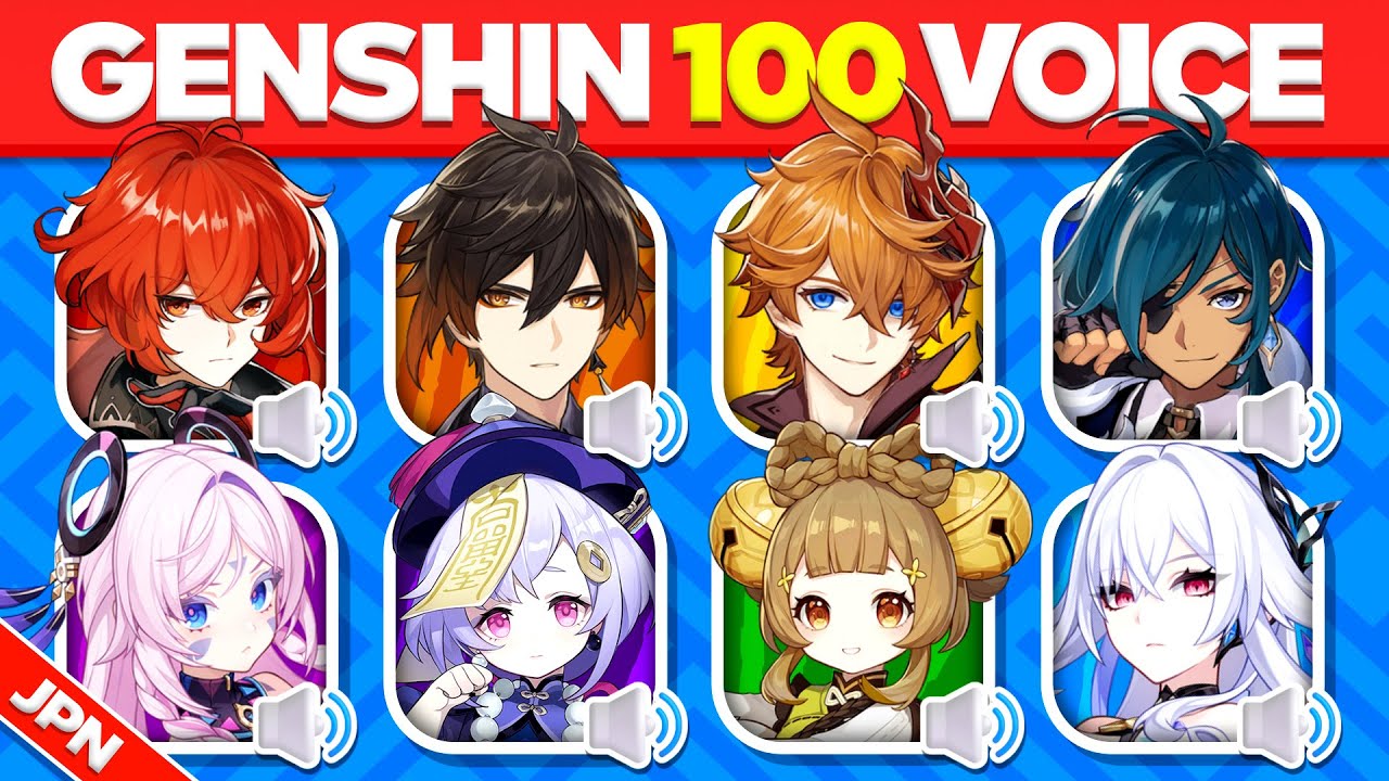 GENSHIN 100 VOICE QUIZ 🗣️🔥 [JAPAN VERSION]🔥 | GENSHIN IMPACT QUIZ