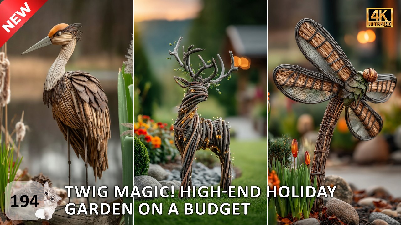 Turn Twigs & Branches into Garden Art 🎄 DIYs Christmas Garden Decor!