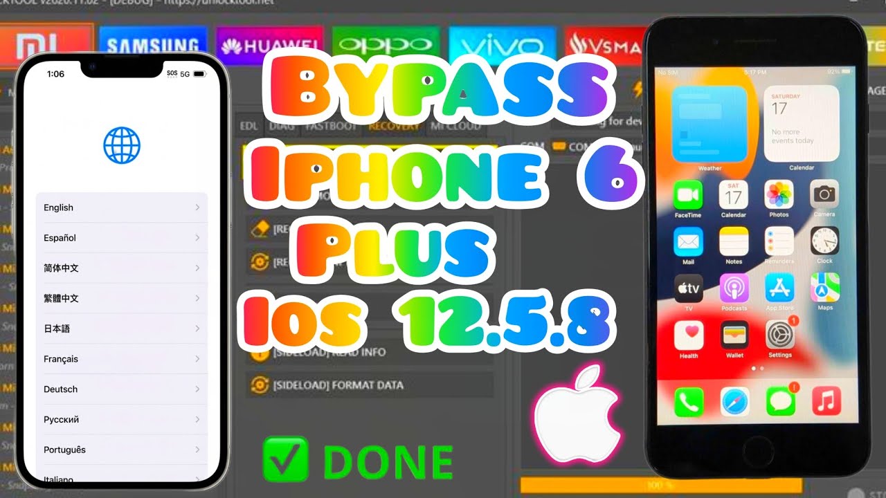 iPhone 6 Plus Hello Screen Bypass Done By UnlockTool Jailbreak IOS 12.5.8