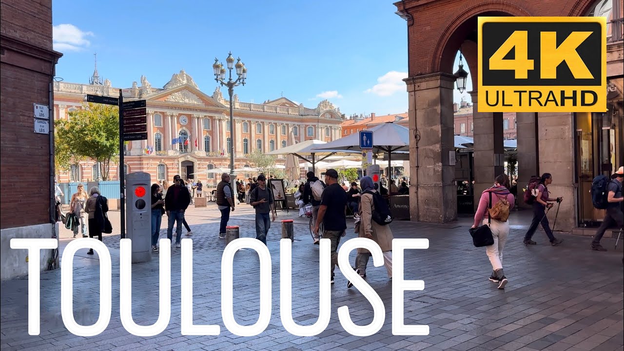 Toulouse, France Walking Tour 🇫🇷 | 4K City Walk