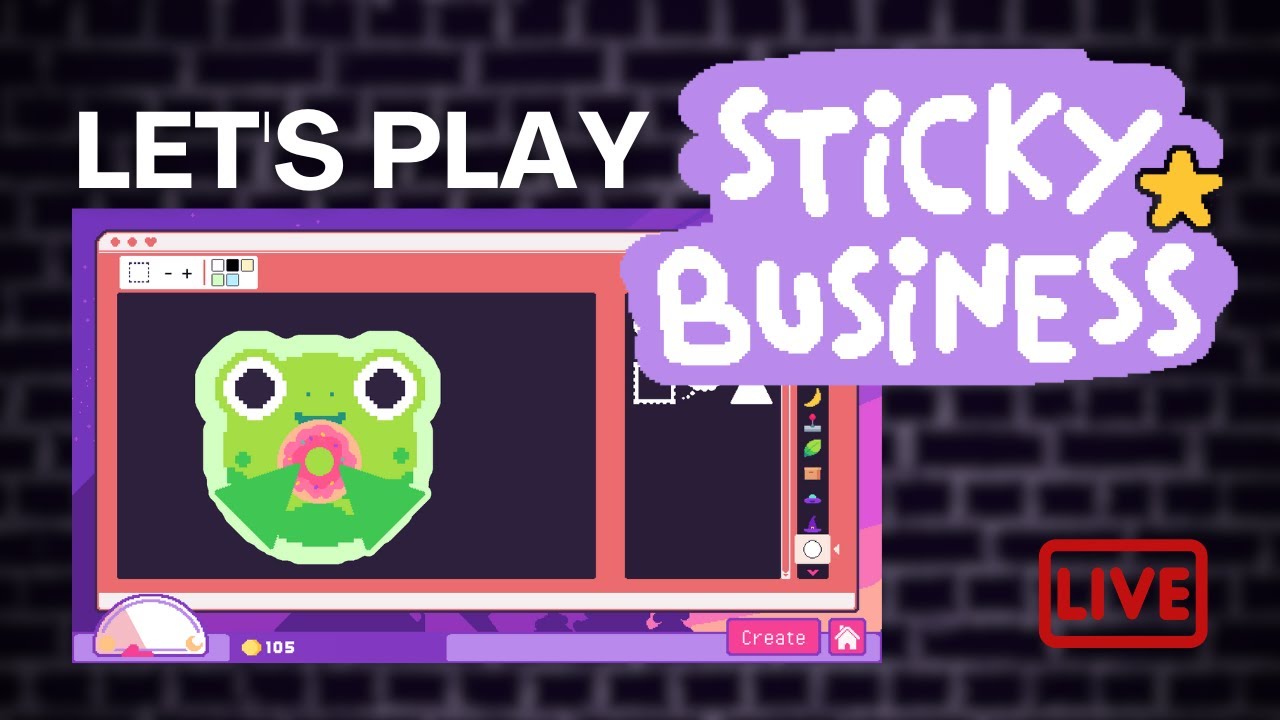 Let's Play STICKY BUSINESS - Run a Sticker Shop With me - free demo