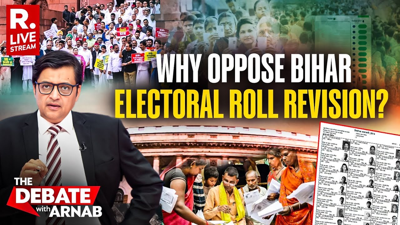 Debate With Arnab LIVE: INDI Leaders Create Ruckus In Parliament Over Bihar Electoral Roll Revision