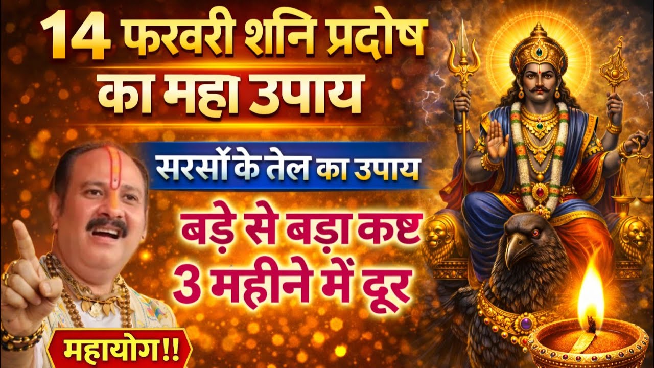 LIVE🔴 14 फरवरी शनि प्रदोष का महा उपाय | सरसों के तेल का उपाय #shanipradosh #pradeepmishra #shanidev