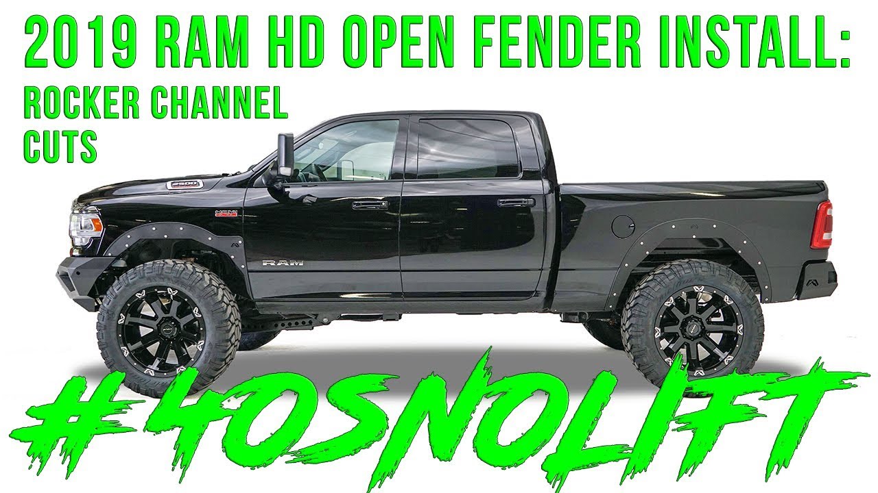 2019 Ram HD Open Fender Installation (Rocker Channel Cutting)