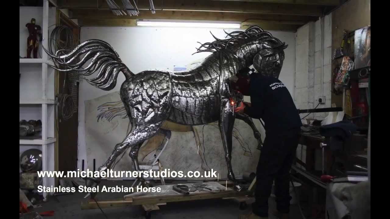 Sculpture - Stainless Steel Arabian Horse