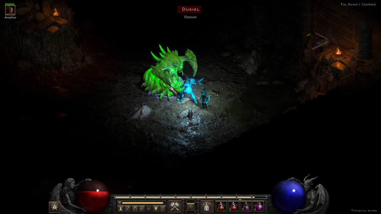 Diablo II: Resurrected Gameplay - Tal Rasha's Tomb and Duriel Boss Fight