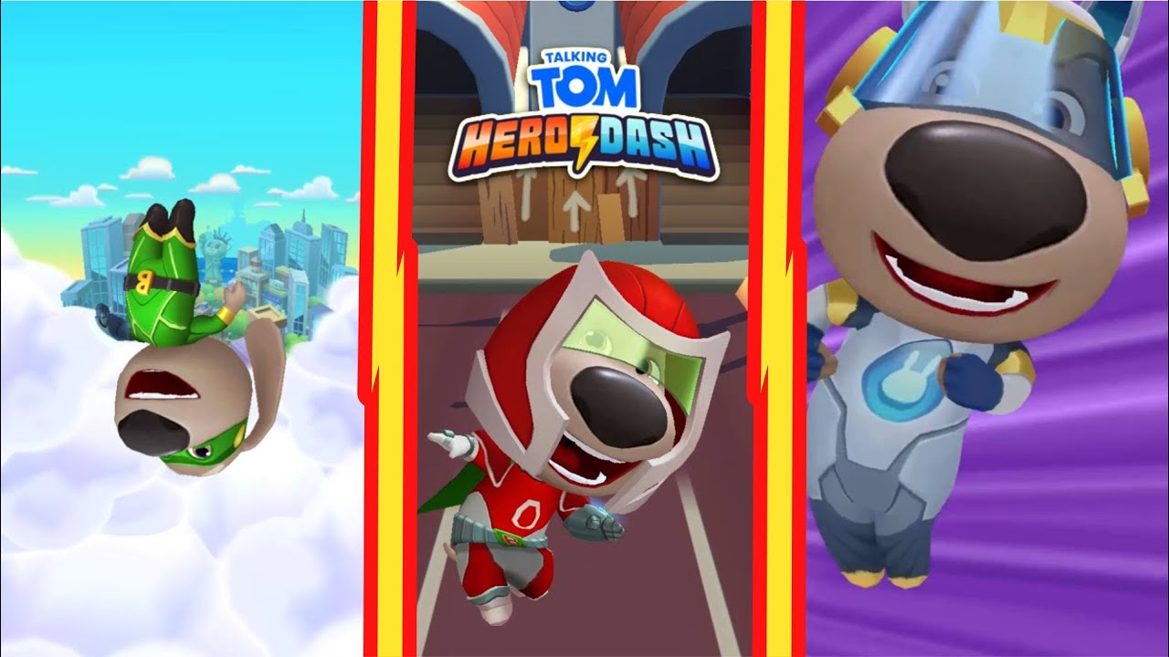 Talking Tom Hero Dash | Discovering All Characters Ben | Full Screen Walkthrough Gameplay