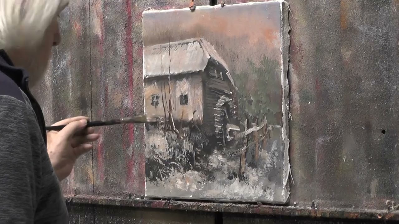 De watermolen door kunstschilder Leon Engelen uit ALKEN