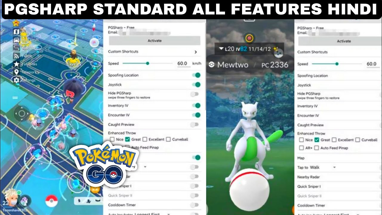 PGSHARP STANDARD KEY FEATURES ALL EXPLAIN IN HINDI POKEMON GO VIDEO IN HINDI 2025 | OG SHENTOGO 