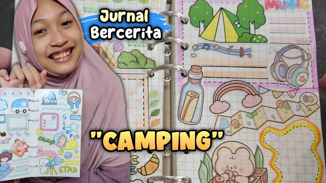 Jurnal Bercerita Aqilla - Camping Di Hutan | Dekorasi Journal Sticker Lucu ♥ Aqilla's Diary