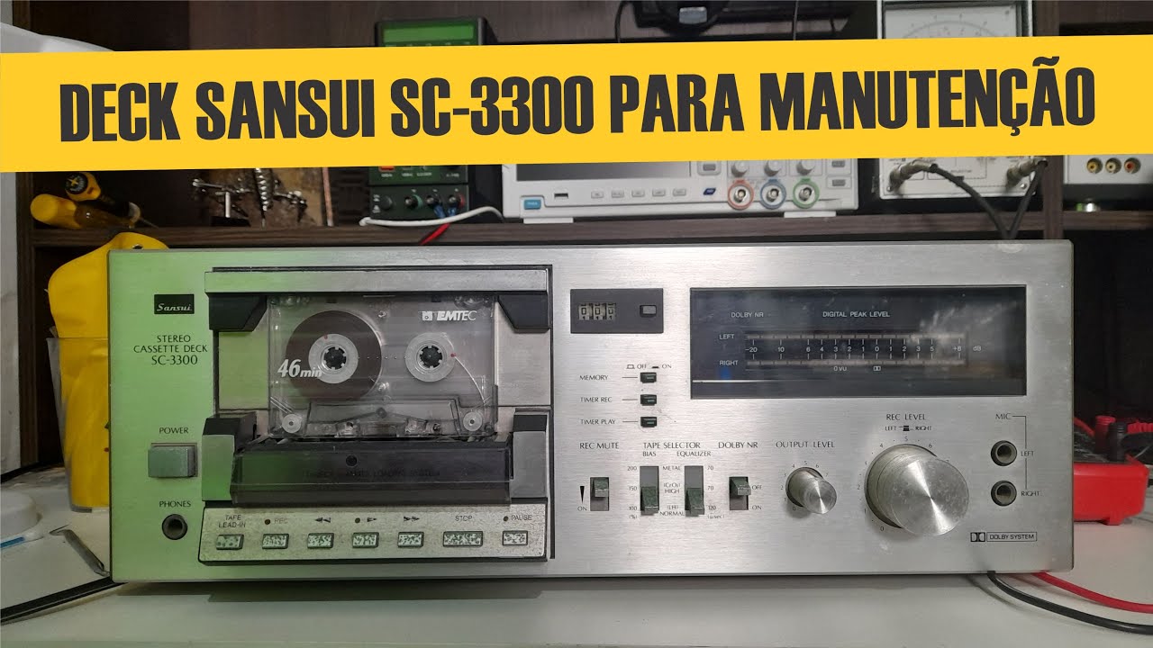 Cliente enviou Tape Deck Sansui SC-3300 para manutenção