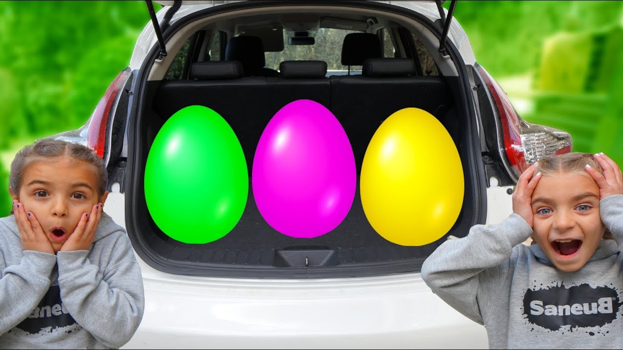 Las ratitas encuentran huevos gigantes de colores aprende ingles para ni&ntilde;os for kids