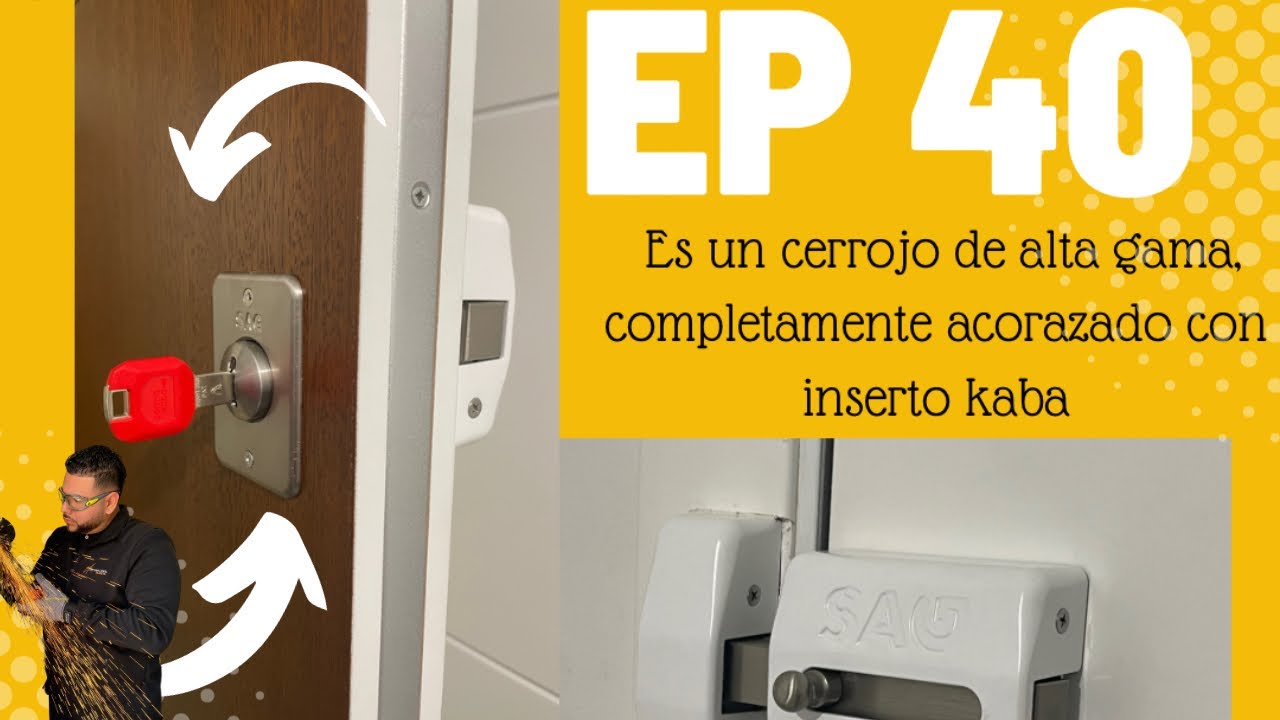 ￼ Instalación de cerrojo Sag EP40 y placa reforzada 🚪🔑￼