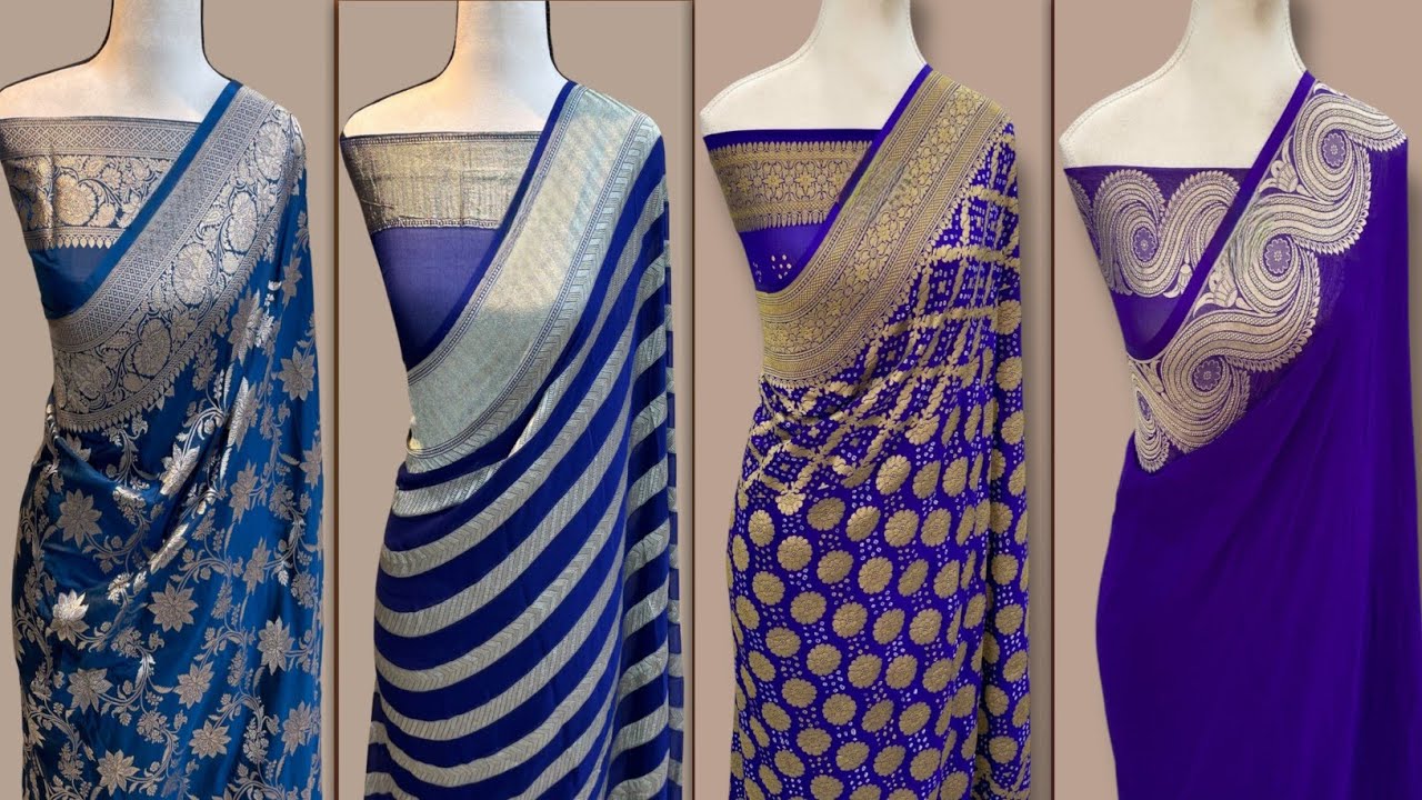 Pure Khaddi Georgette banarasi sarees Wholesale Price l Pure khaddi saree❤Georgette banarasi sarees