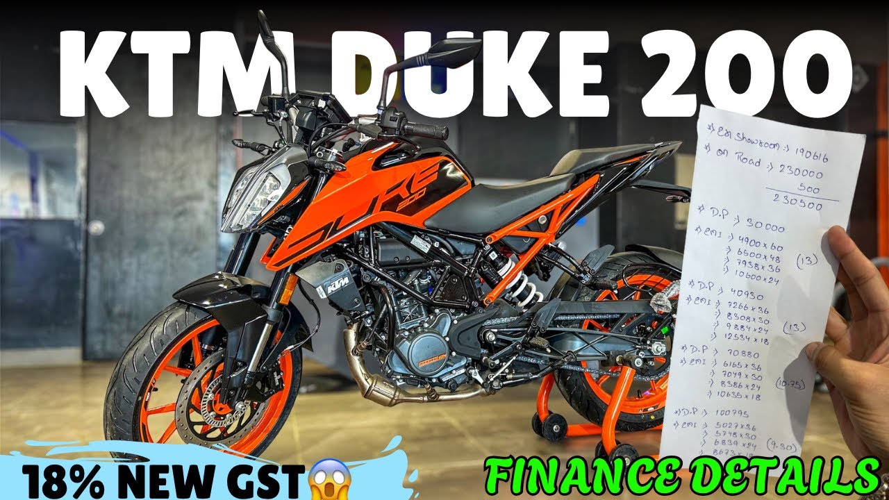 🔥 KTM Duke 200 Finance Details | EMI, Down Payment, Interest Rate & On-Road Price Explained!