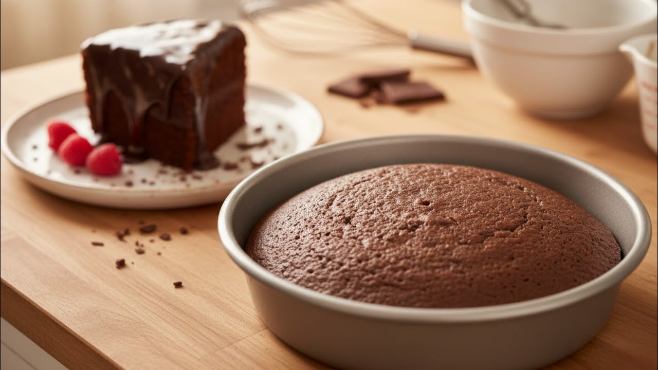 Homemade Chocolate Cake (Without Oven) Recipe by Hath ka Zaika 