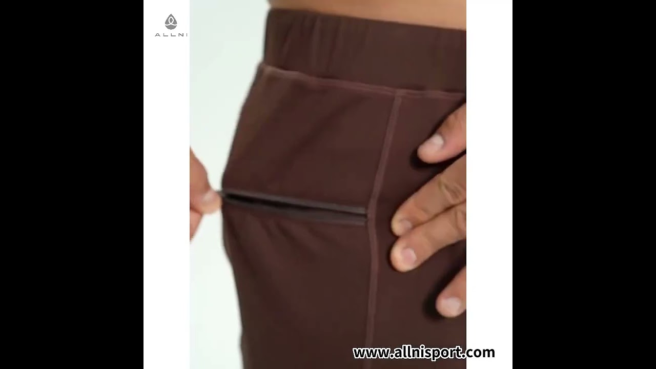 Customizable Men's Nylon Sport Pants | Quick-Dry Breathable, Zipper Pockets, Tight Calf for Fitness