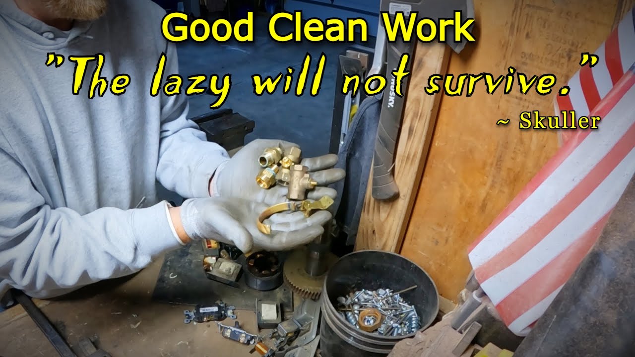 Good Old Fashioned Scrap Session - Copper & Brass, Trash To Treasure From Dumpster Dive Finds.