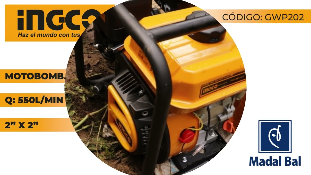Motobomba Ingco de 7.0Hp, Q:550L/Min, 2
