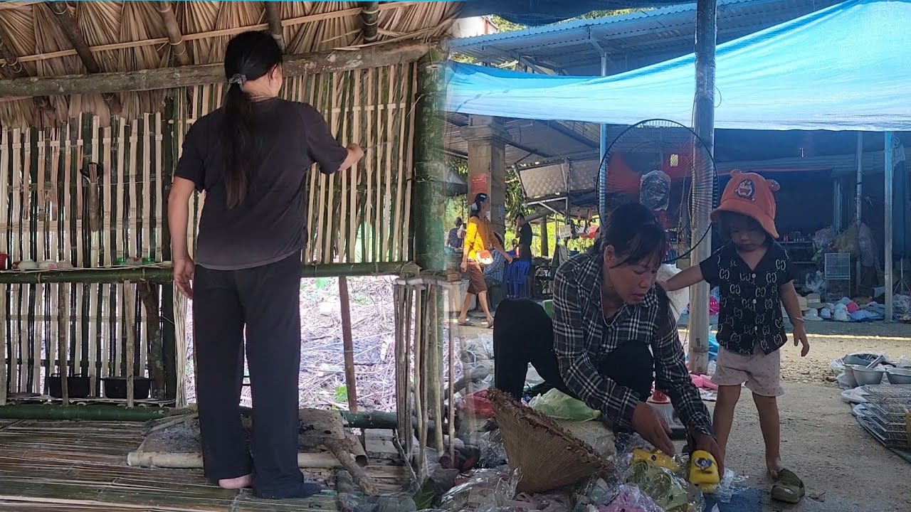 Phuong Anh and her mother went to the market to buy supplies and tidied up the house @LyTieuTien98
