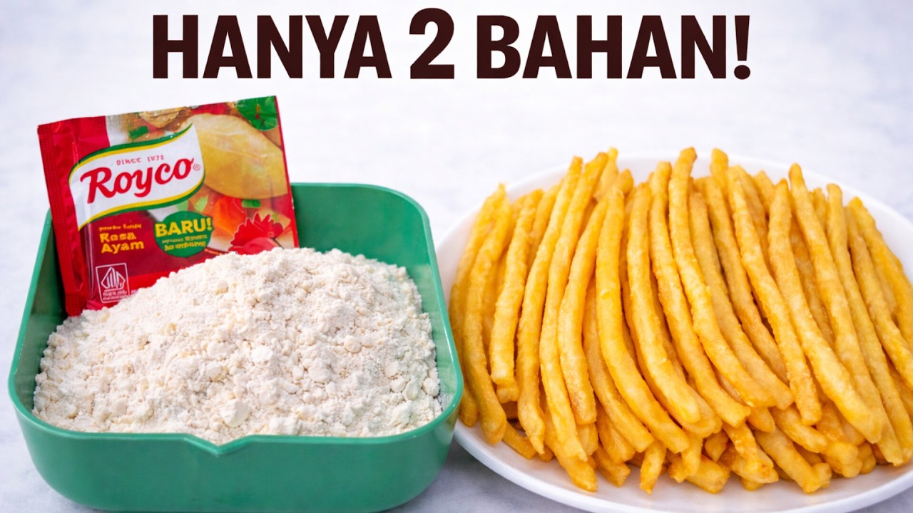 GOKIL! Cuma 2 Bahan 😱 Tepung Terigu + Royco Jadi Cemilan Renyah Super Enak‼️
