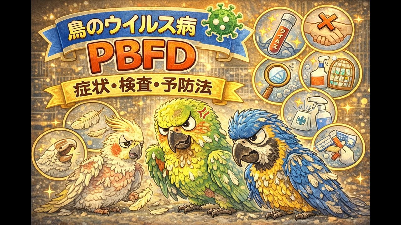 PBFD（オウム・インコ類嘴羽病）｜羽が抜ける・嘴が変形するウイルス病
