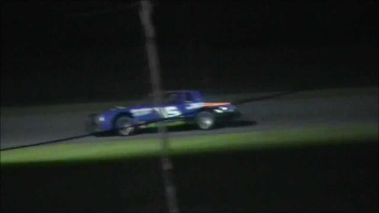 Motor Blows CAR FIRE Spencer Speedway NY 7/13/13