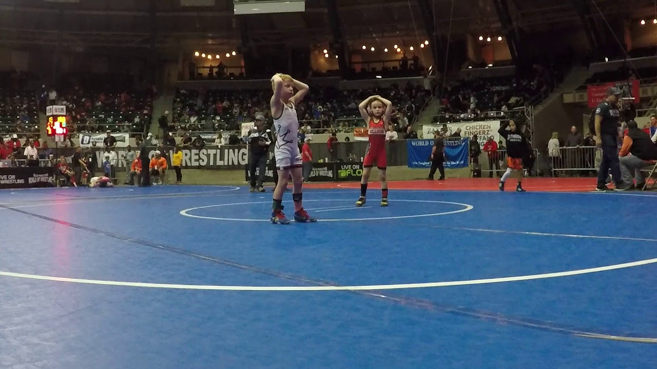 2019 World of Wrestling Tulsa Nationals 6 and under 46lbs championship quarterfinal round