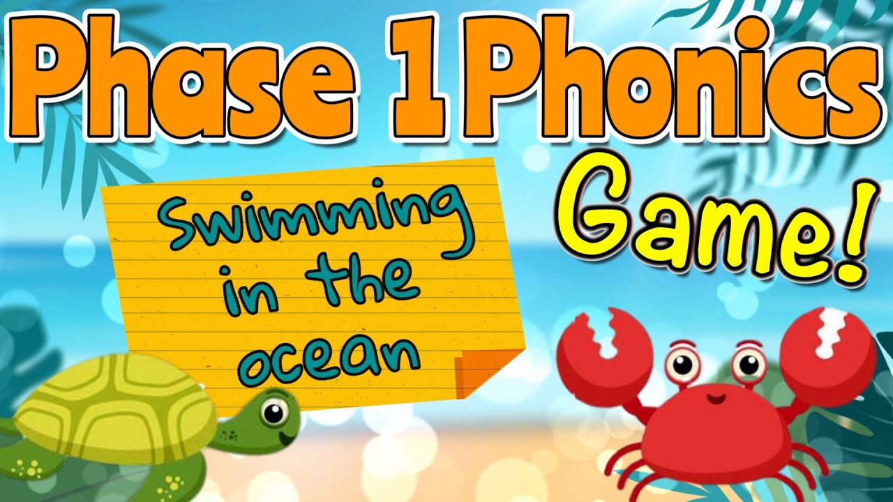 PHASE 1 PHONICS LISTENING GAME | SWIMMING IN THE OCEAN | Initial Sounds #phase1phonics